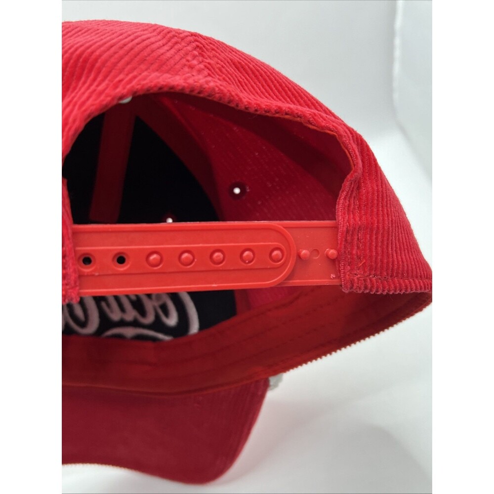 Coca Cola Script Logo Red Corduroy Snapback Rope … - image 4